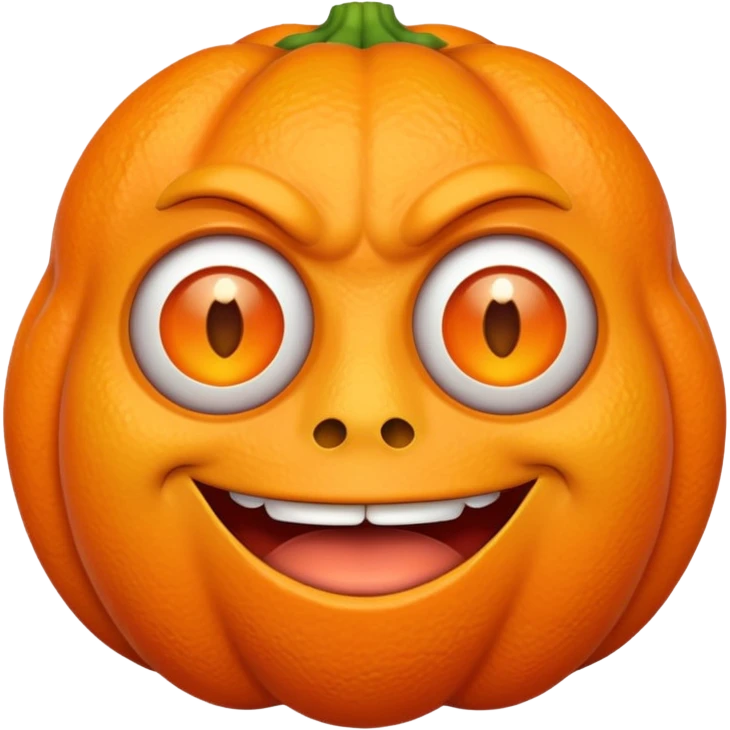 freaky orange emoji