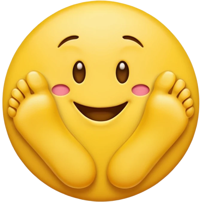 Toes crossed yellow emoji emoji