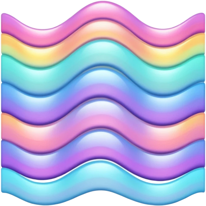 pastel ombré waves, iridescent gloss, high vibrance tone emoji