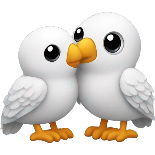 duolingo bird hugging a person emoji