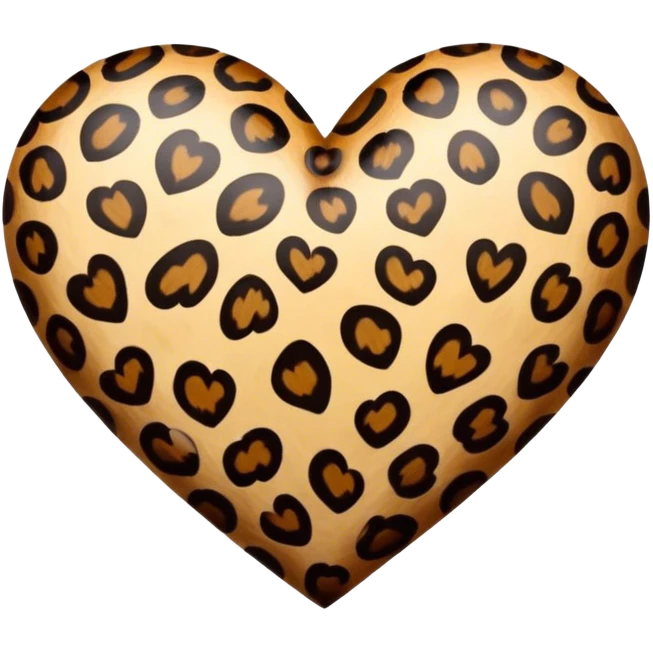 Leopard print heart emoji