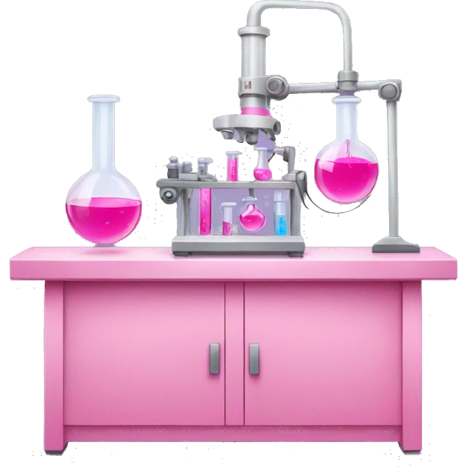 Pink laboratory  emoji