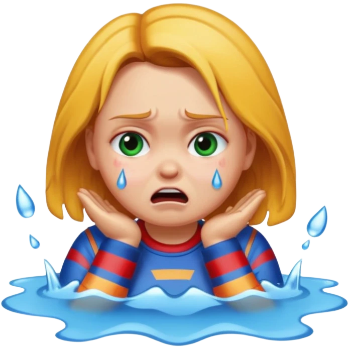 Girl name chucky crying and flooding the place emoji
