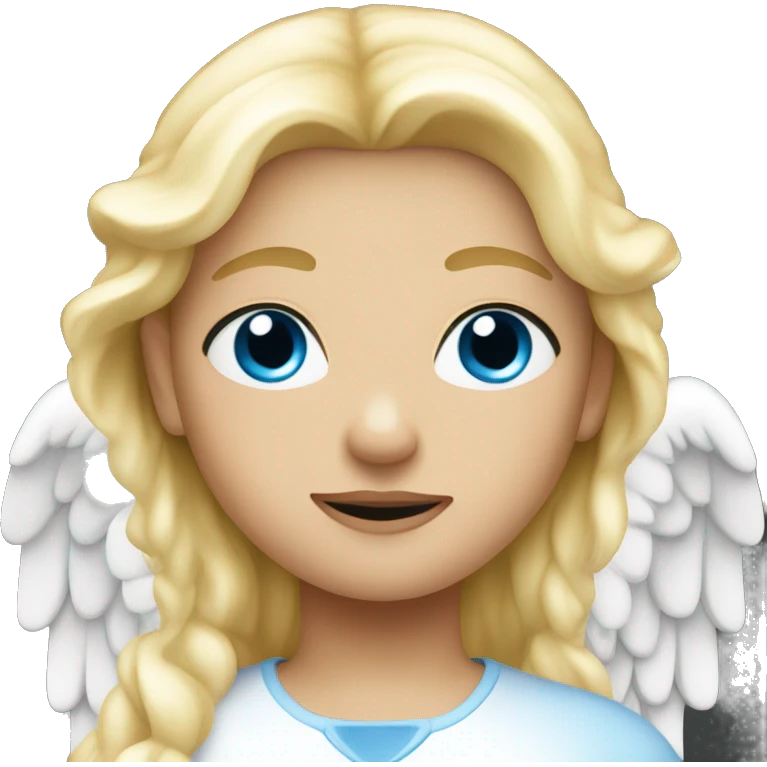 Angel with blue eyes and blond hair emoji