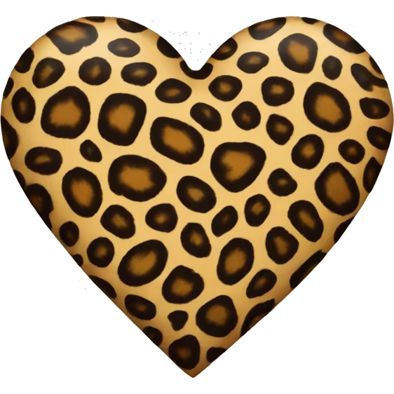 Leopard print heart emoji