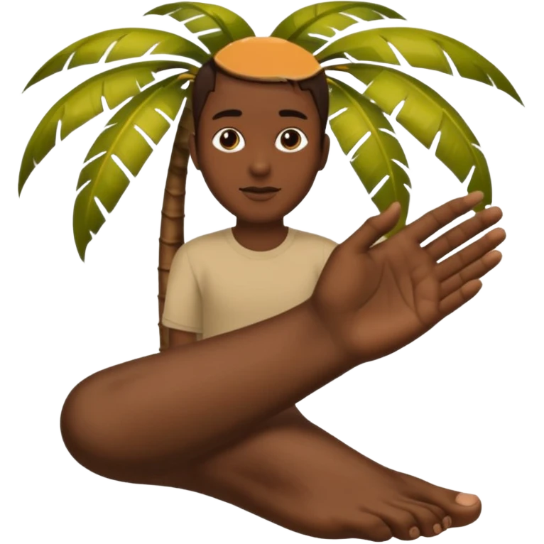 
palm in profile shows feet emoji