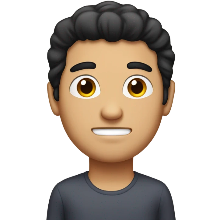 Black haired guy with a donut as his body emoji