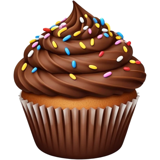 Brown cupcake emoji