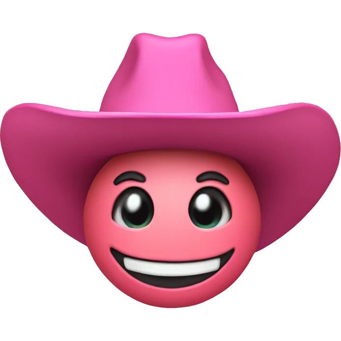 Pink pumpkin with pink cowboy hat emoji