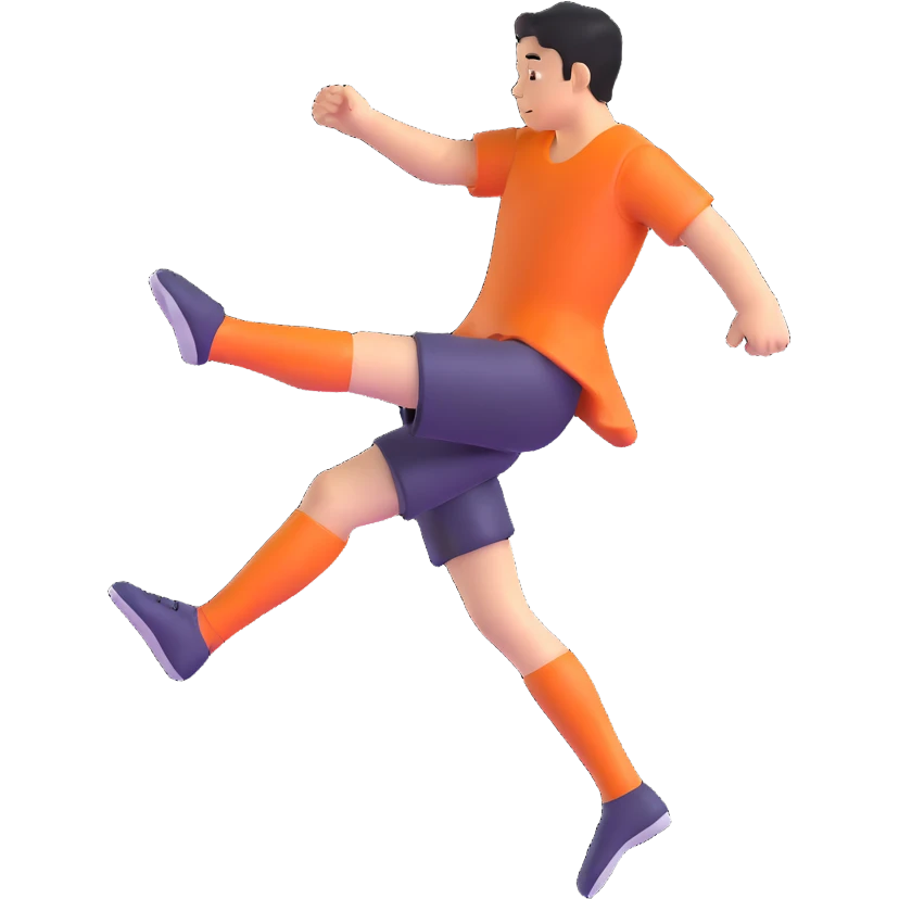person kicking emoji