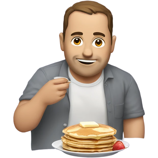 Paul Bunion eating pancakes  emoji