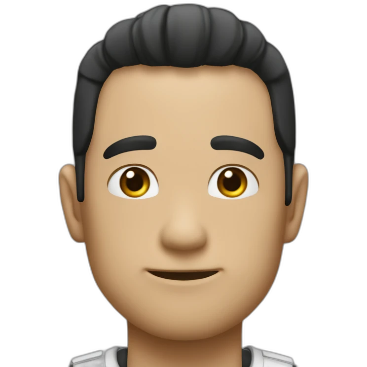 黒髪で姫カットのパンクな雰囲気の男性 emoji