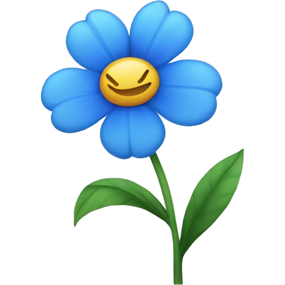 blue flower emoji