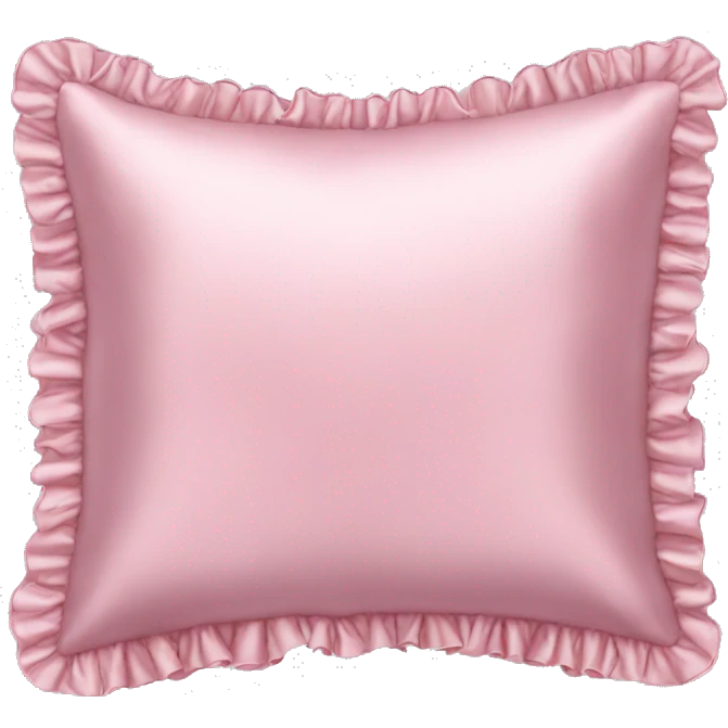 light pink silk pillow with ruffles emoji