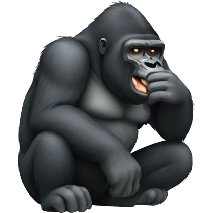 Gorilla farting emoji