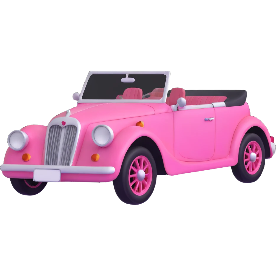 pink gothic cabriolet car emoji