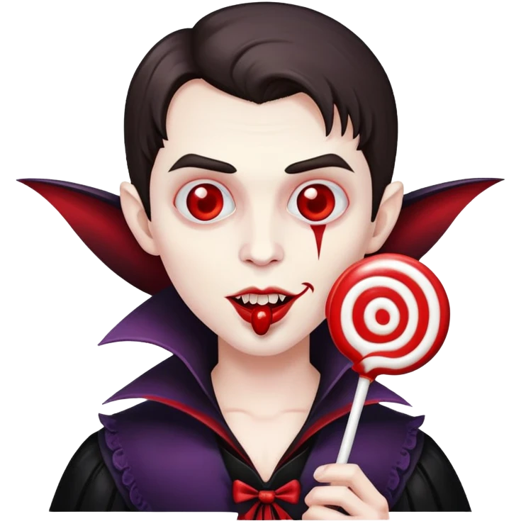 Vampire with lollipop emoji