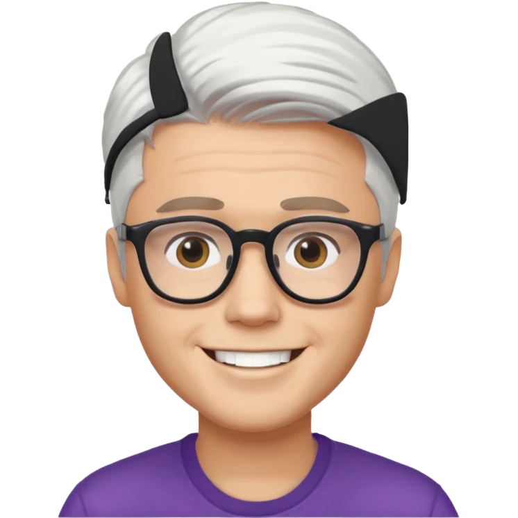 justin bieber with white hair and glasses emoji