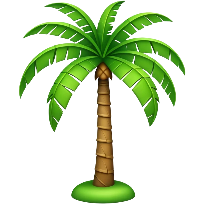 generate realistic detailed palm tree in 3d style emoji