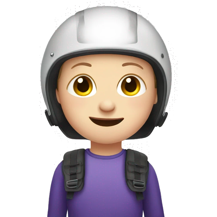 down syndrome kid with a helmet emoji
