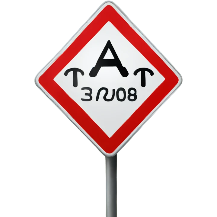 alert road sign emoji