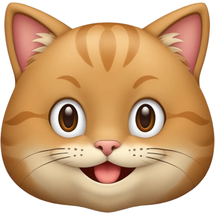 chat de couleur avec un grand sourire emoji