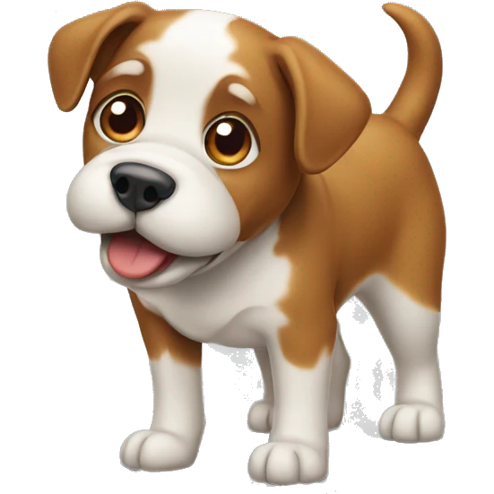 Dog to poop emoji