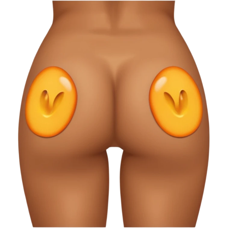 Woman with bare butt emoji