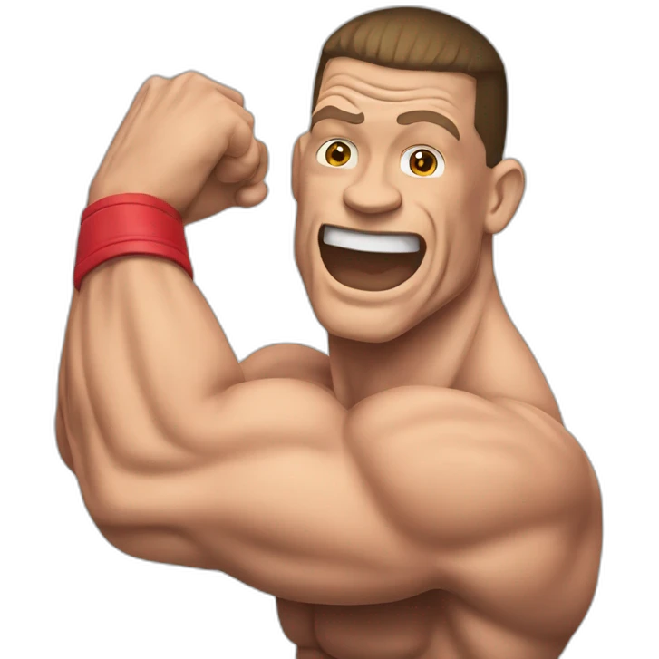 John cena doing a wrestling hold emoji
