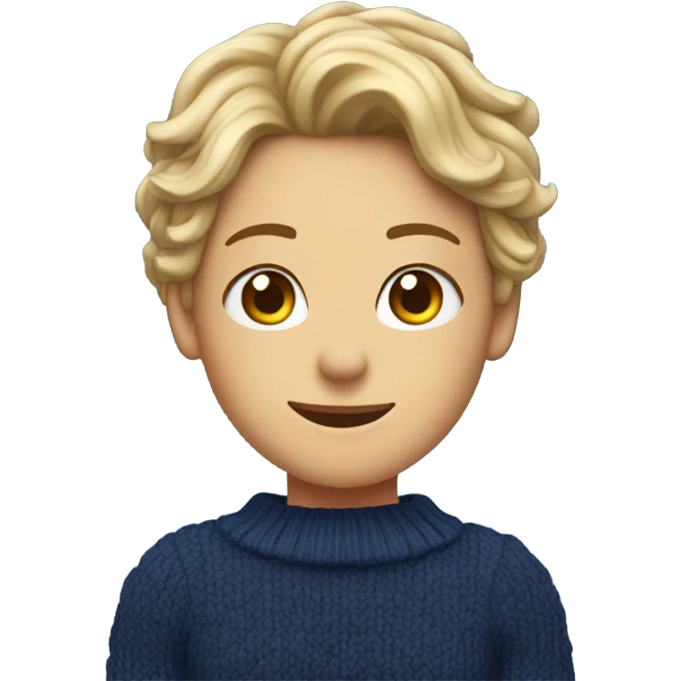 navy blue knit sweater  emoji