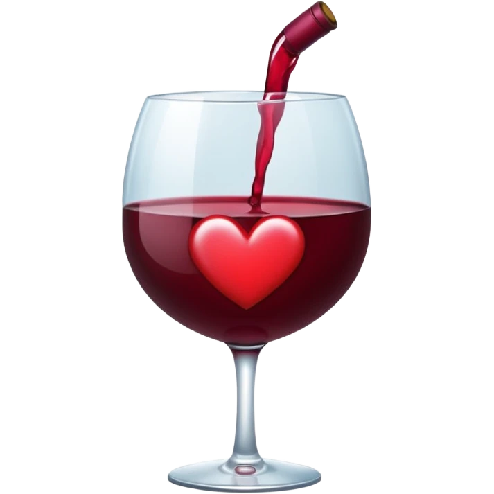 Genera un emoji de un corazón blanco con color vino tinto , sencillo y lindo  emoji