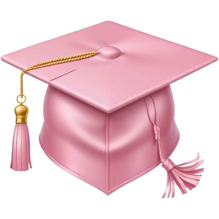 pastel pink graduation cap emoji