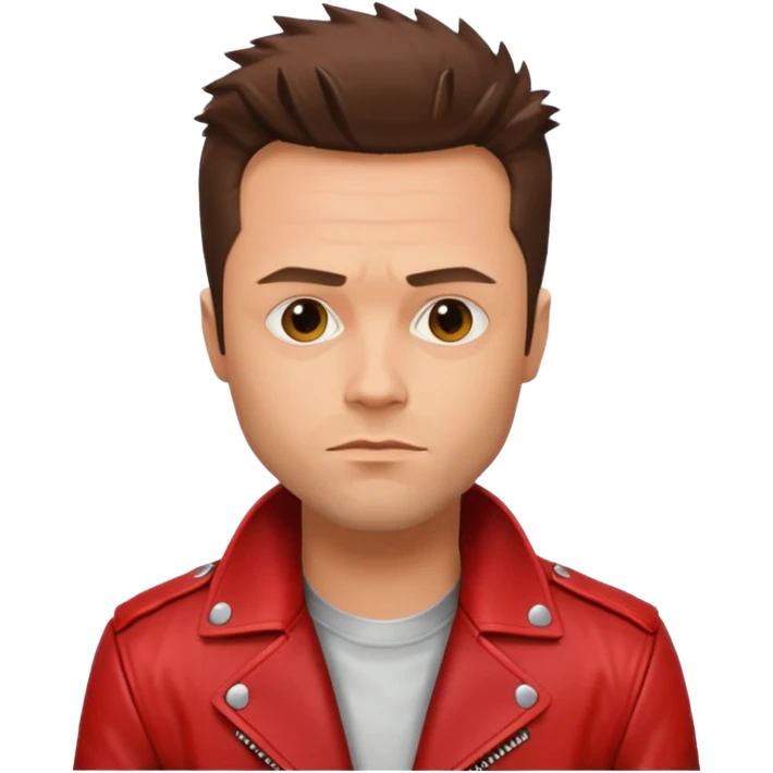Tyler Durden, wearing red jacket emoji
