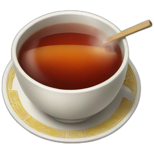 Chinese cup of tea emoji