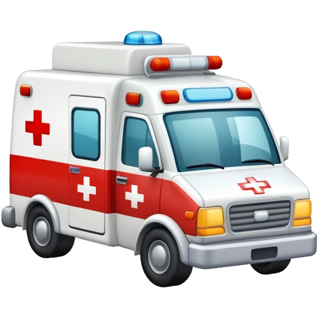 A sweating ambulance driving all the night  emoji