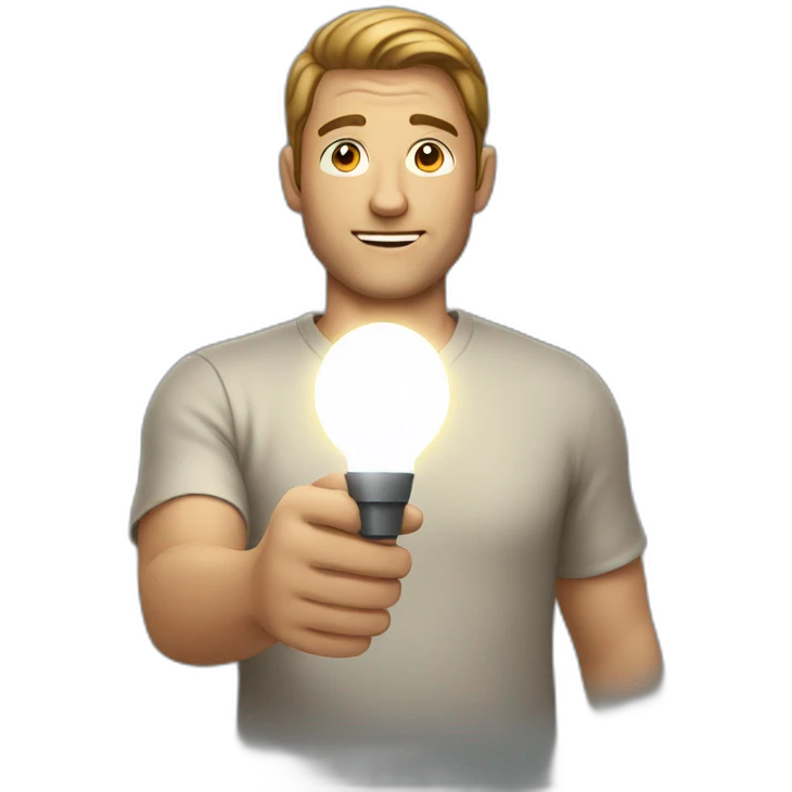man with lighting in his hand  emoji