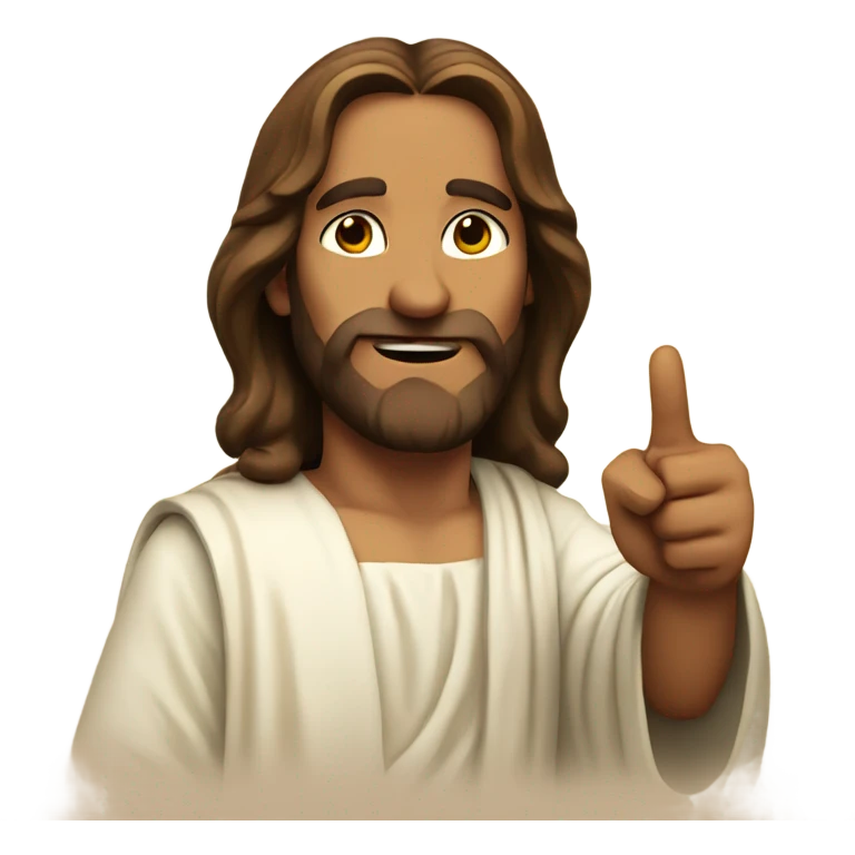 Jesus pointing  emoji
