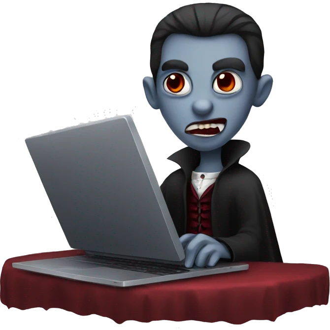 vampire with a laptop emoji