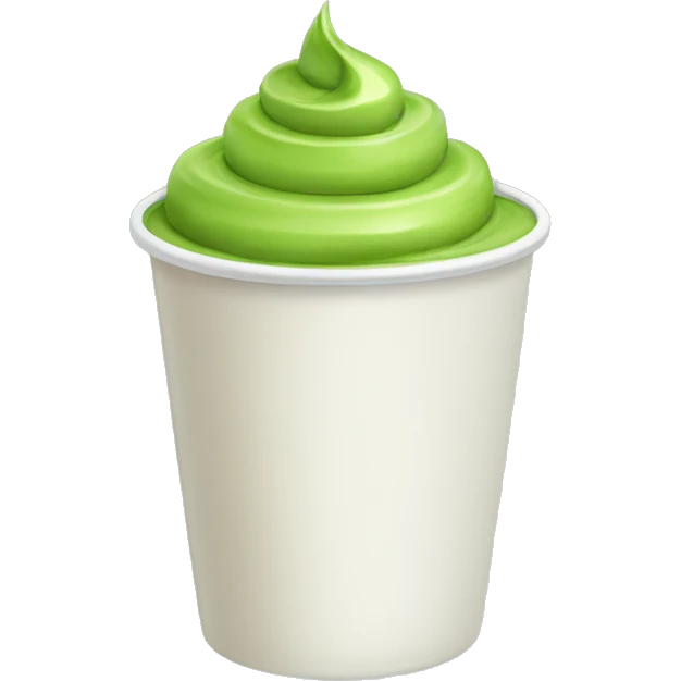 Matcha latte in a plastic cup  emoji