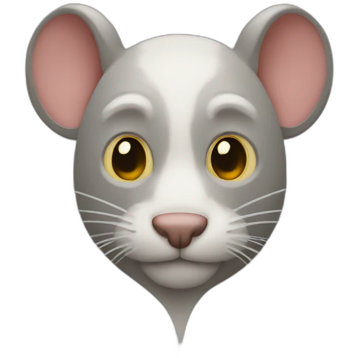 Gigachad with a rat head emoji