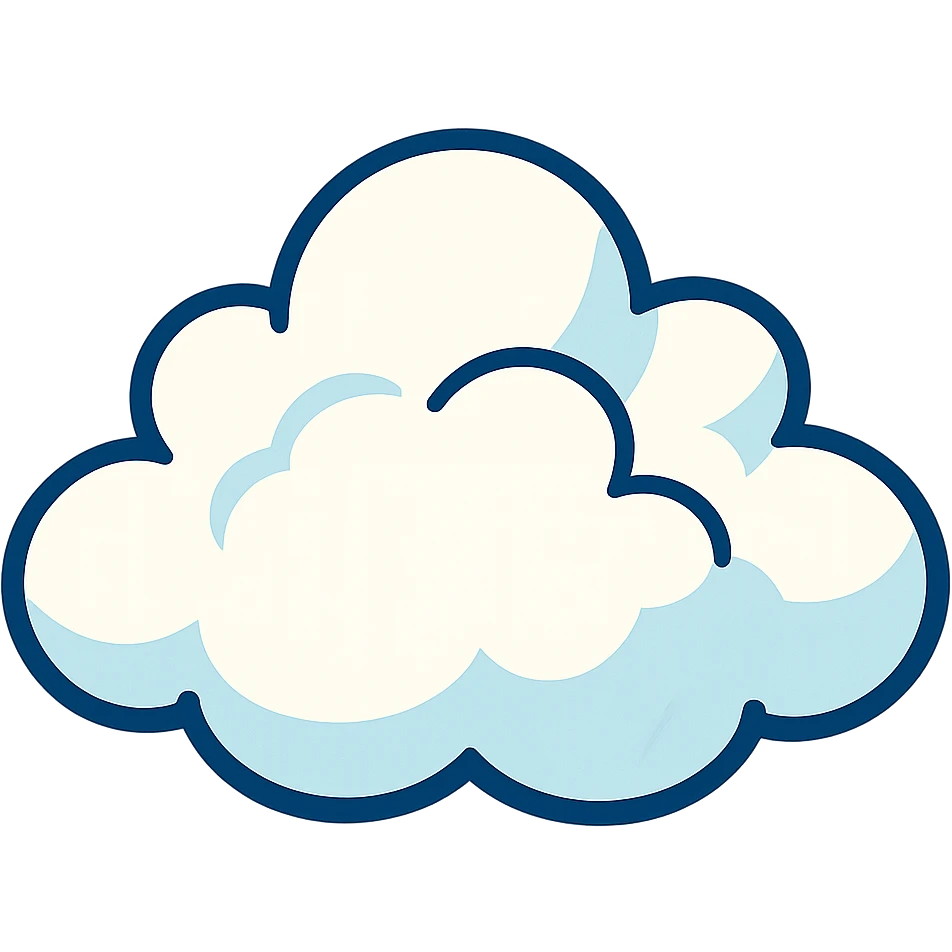 fluffy white cloud emoji