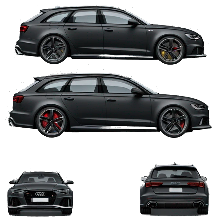 black audi rs6 emoji