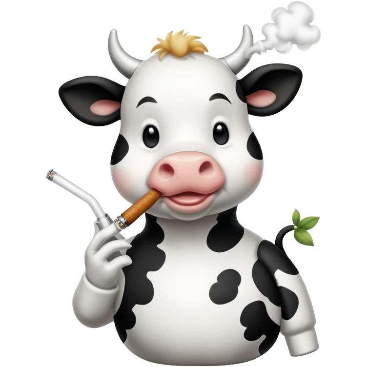Chick-fil-A cow smoking bong emoji