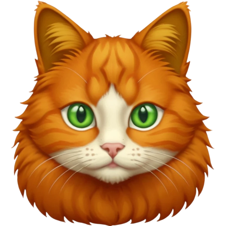 orange cat with green eyes emoji