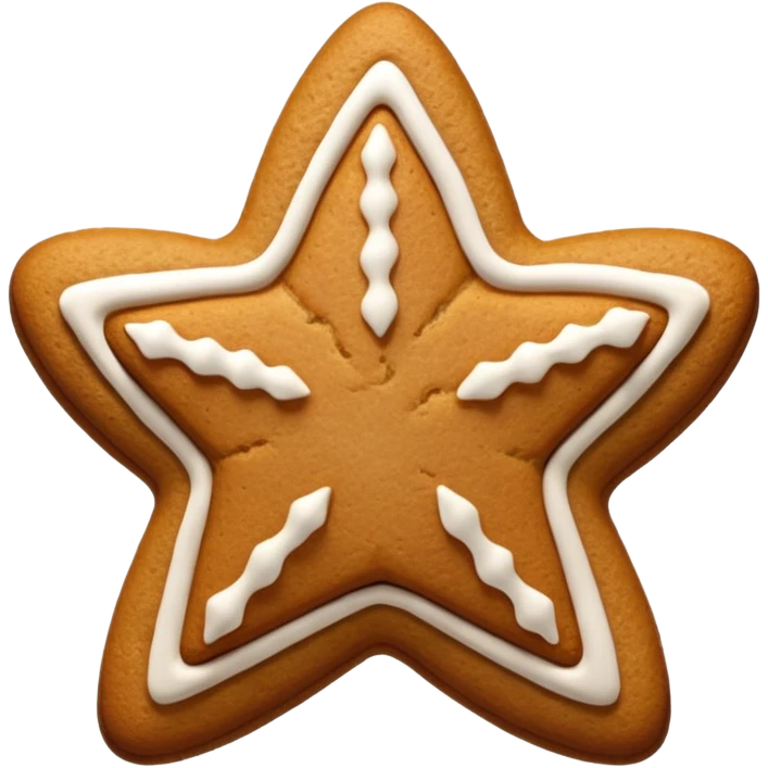gingerbread cookie in star shape emoji