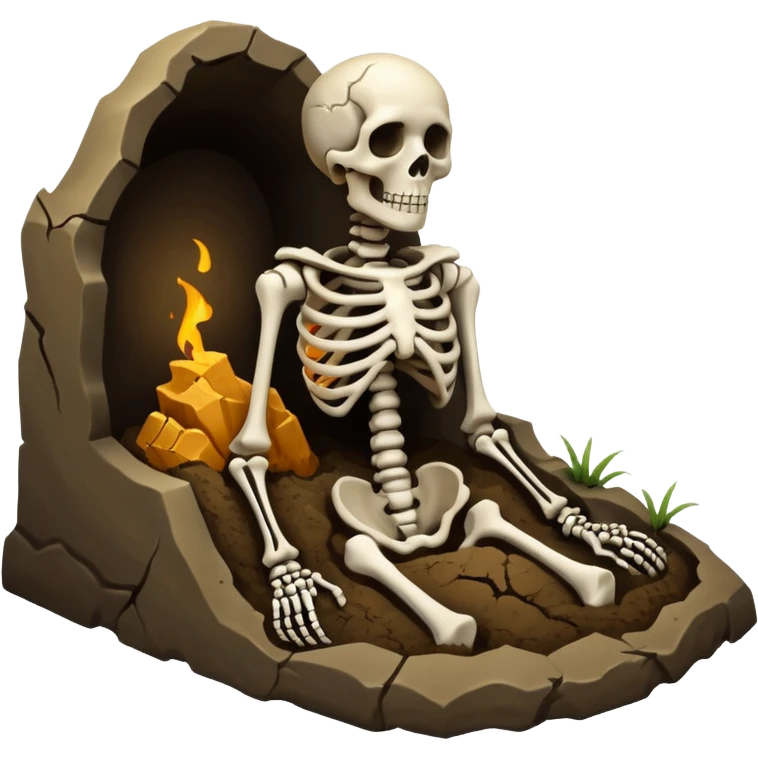 Skeleton coming out of grave emoji