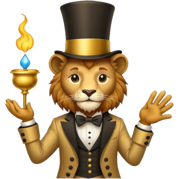 magician lion emoji