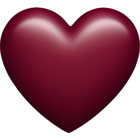 Burgundy heart  emoji