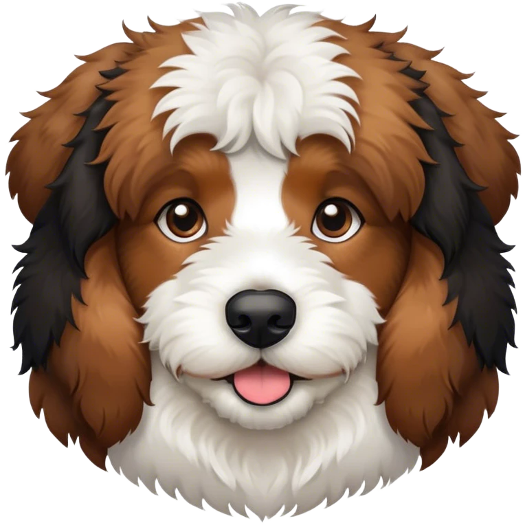 Bernedoodle fluffy face emoji