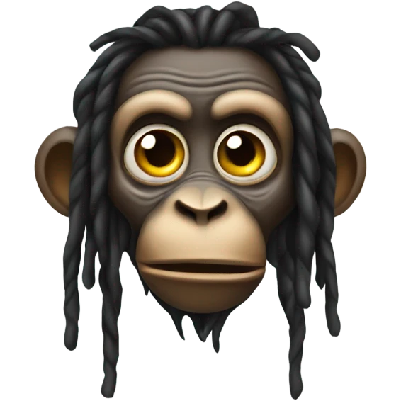 a possessed monkey with dreads emoji